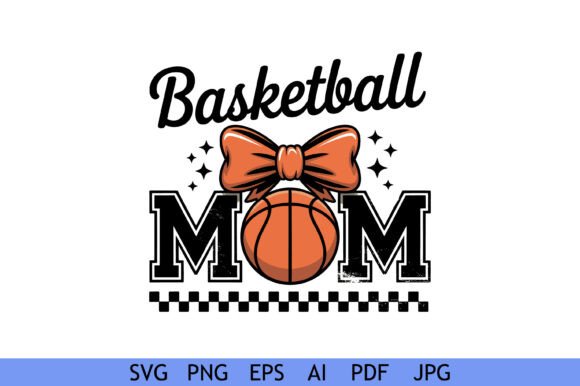 Basketball Mom Bow Checkered Design Review