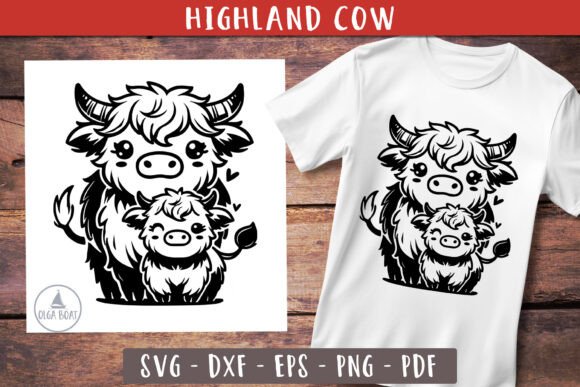 Highland Cow Mom and Baby: An Embroidery Review
