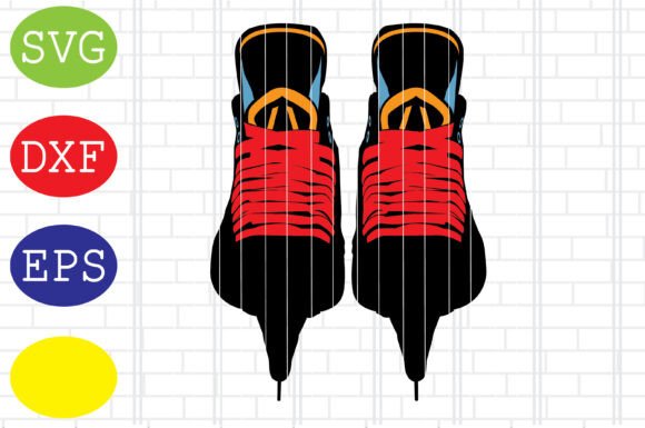 Pair of Ice Hockey Skates SVG: A Stitch Test
