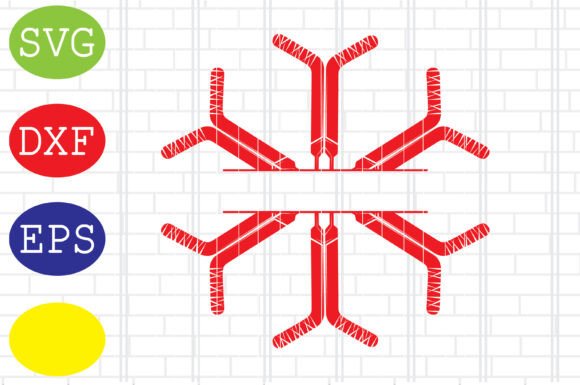 Split Hockey Goalie Sticks Snowflake SVG Review