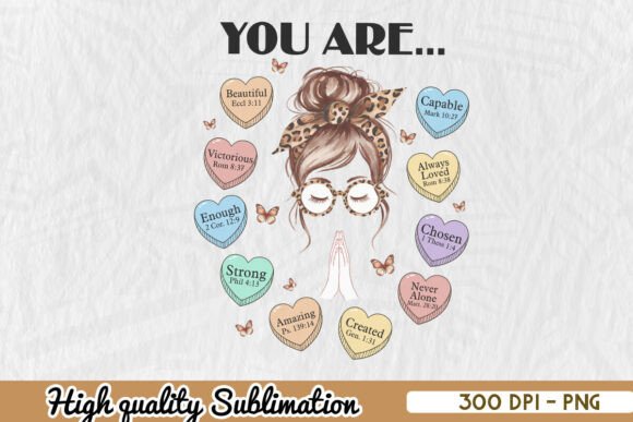 You Are Beautiful Capable Chosen Mom PNG Review